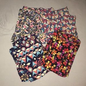 LulaRoe 4 pairs OS leggings